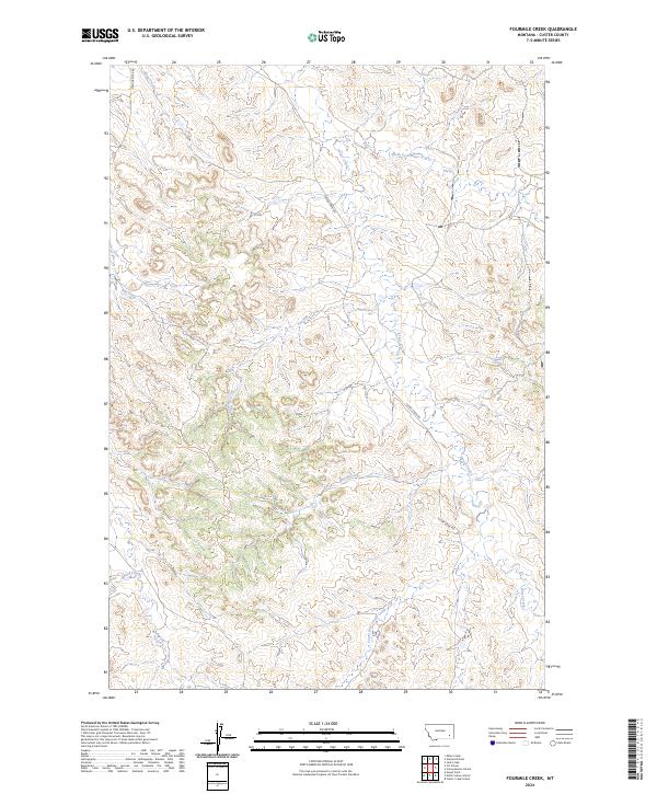 US Topo 7.5-minute map for Fourmile Creek MT