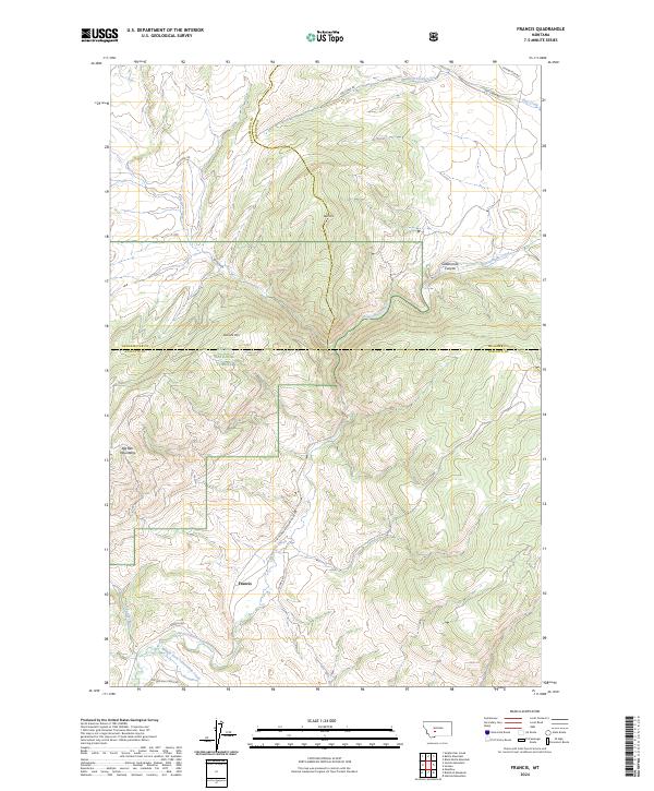 US Topo 7.5-minute map for Francis MT