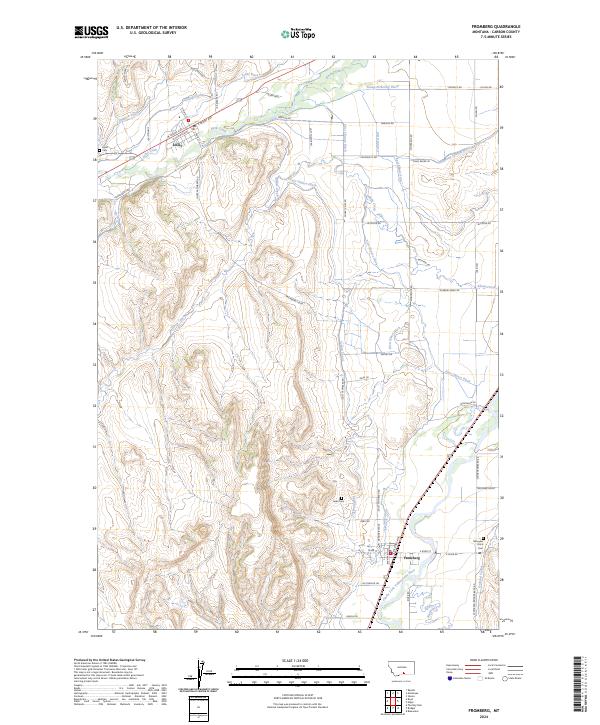 US Topo 7.5-minute map for Fromberg MT