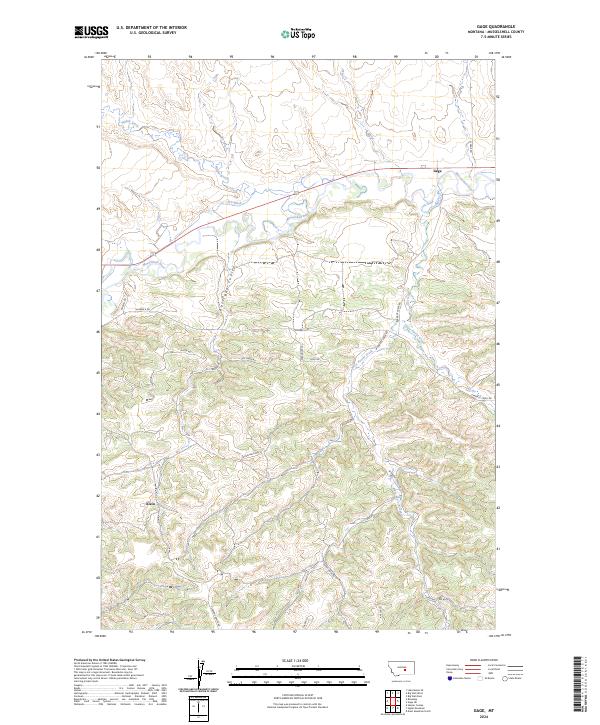 US Topo 7.5-minute map for Gage MT