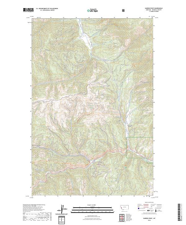 US Topo 7.5-minute map for Garden Point MT
