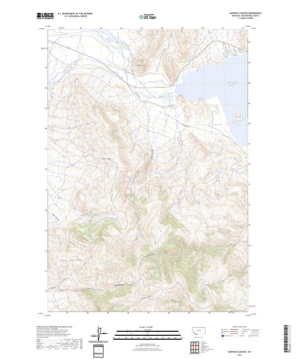 US Topo 7.5-minute map for Garfield Canyon MT