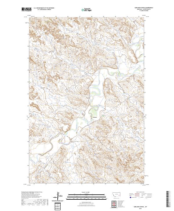 US Topo 7.5-minute map for Garland School MT