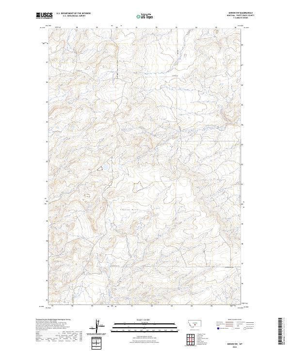US Topo 7.5-minute map for Gibson SW MT