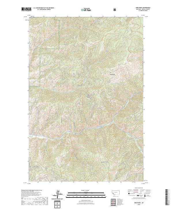 US Topo 7.5-minute map for Gird Point MT