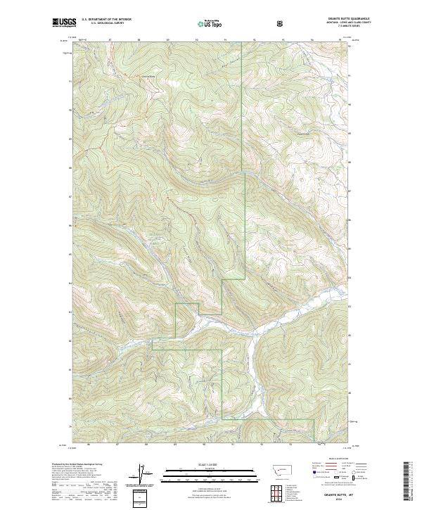 US Topo 7.5-minute map for Granite Butte MT