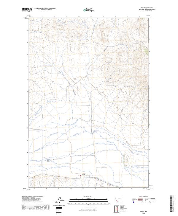 US Topo 7.5-minute map for Grant MT