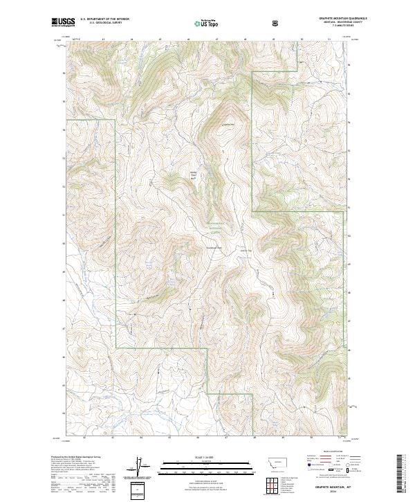US Topo 7.5-minute map for Graphite Mountain MT