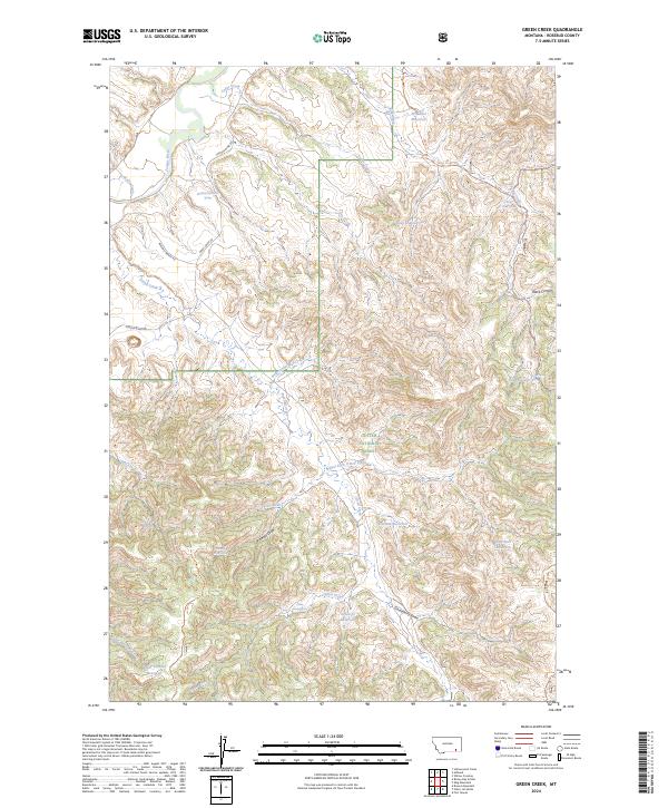 US Topo 7.5-minute map for Green Creek MT