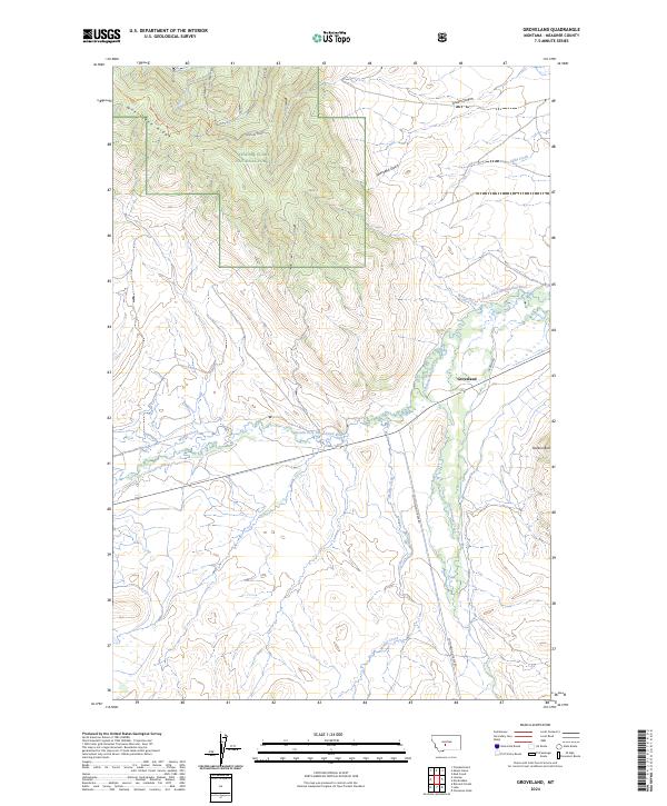 US Topo 7.5-minute map for Groveland MT