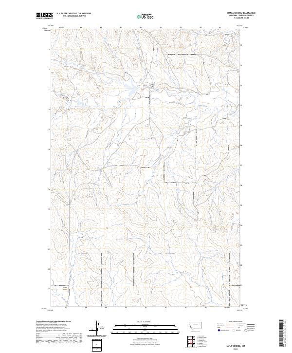 US Topo 7.5-minute map for Hafla School MT