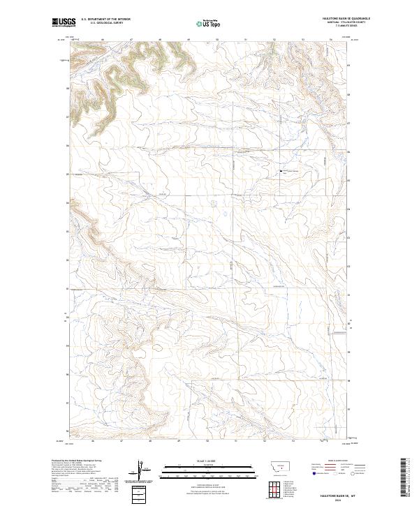 US Topo 7.5-minute map for Hailstone Basin SE MT