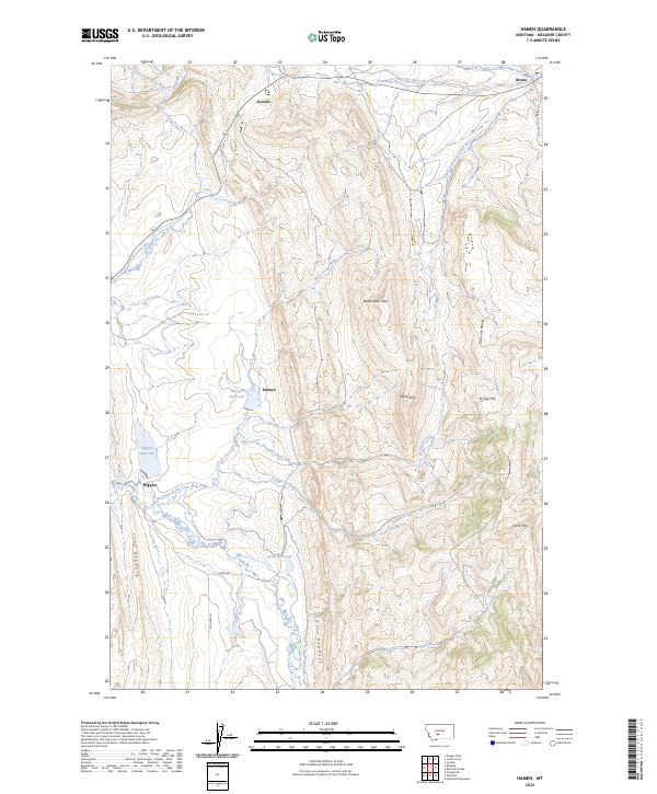US Topo 7.5-minute map for Hamen MT