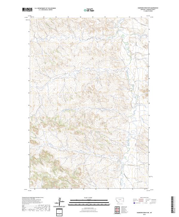US Topo 7.5-minute map for Hammond Draw NW MT