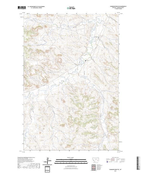 US Topo 7.5-minute map for Hammond Draw SW MT