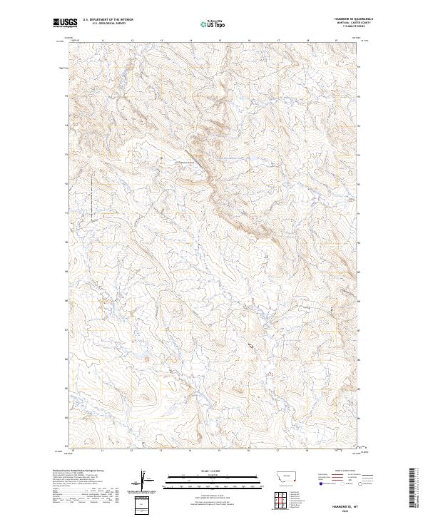 US Topo 7.5-minute map for Hammond SE MT