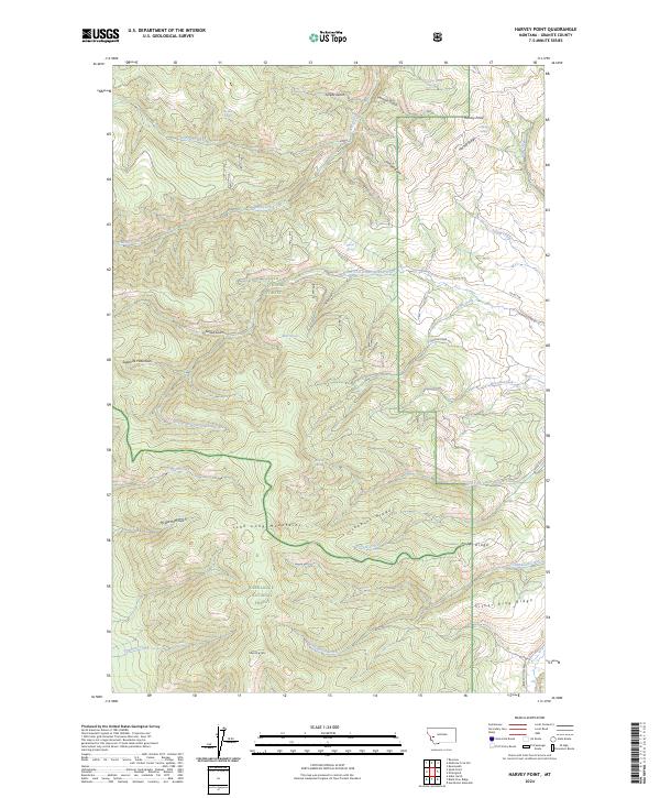 US Topo 7.5-minute map for Harvey Point MT