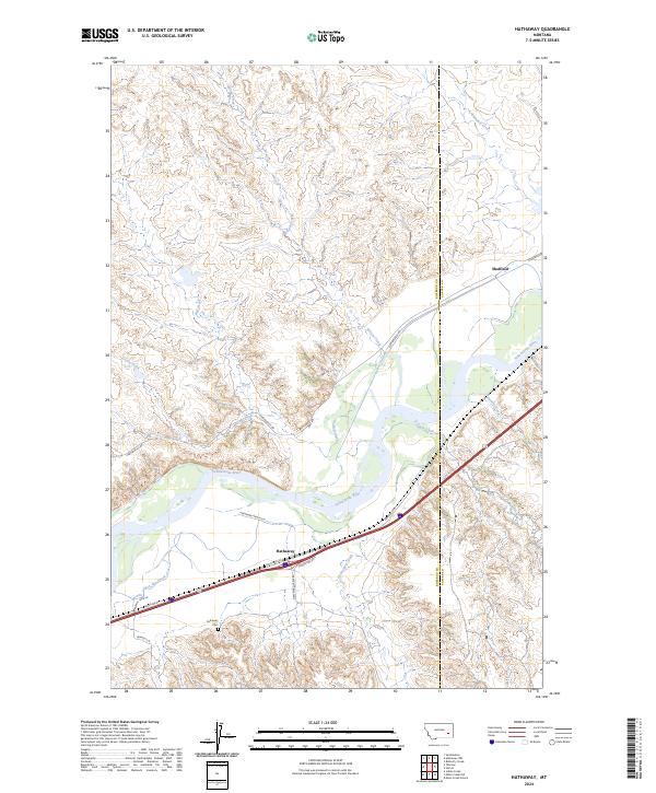 US Topo 7.5-minute map for Hathaway MT