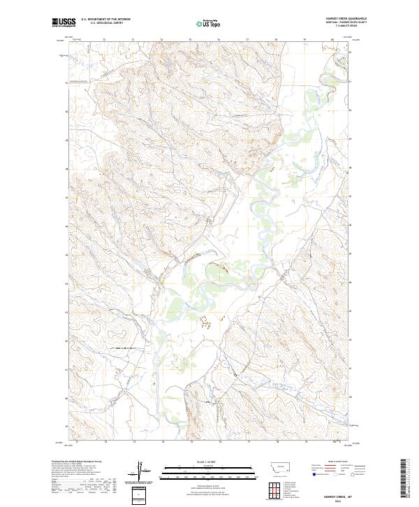 US Topo 7.5-minute map for Hawkey Creek MT