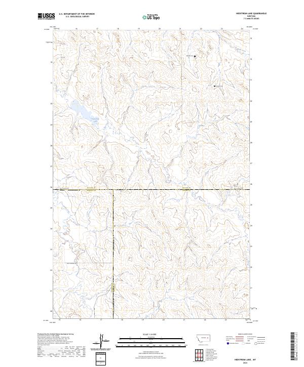 US Topo 7.5-minute map for Hedstrom Lake MT
