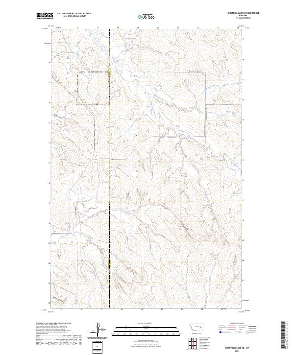 US Topo 7.5-minute map for Hedstrom Lake SE MT