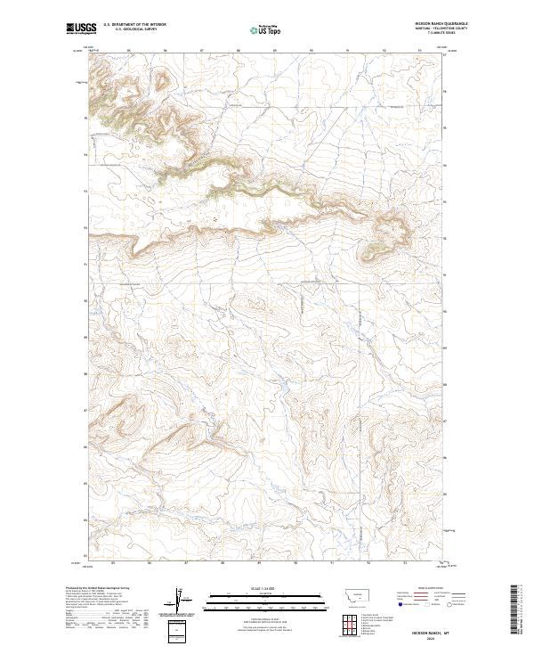 US Topo 7.5-minute map for Hickson Ranch MT