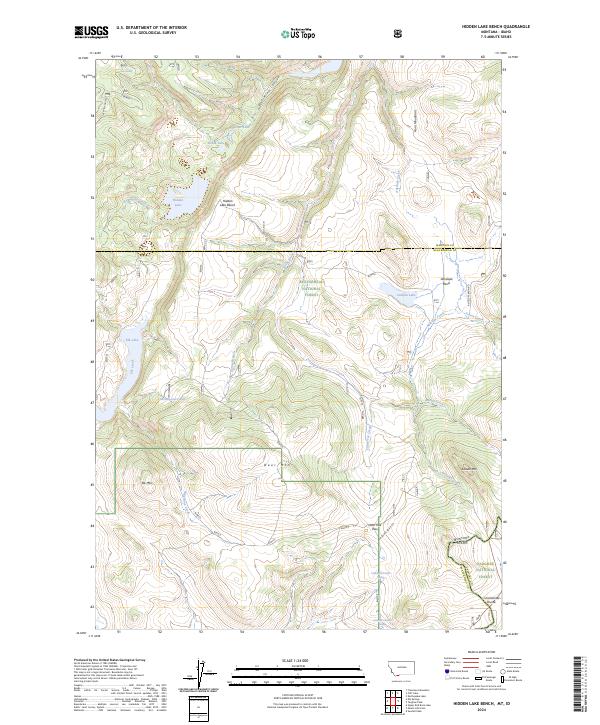 US Topo 7.5-minute map for Hidden Lake Bench MTID