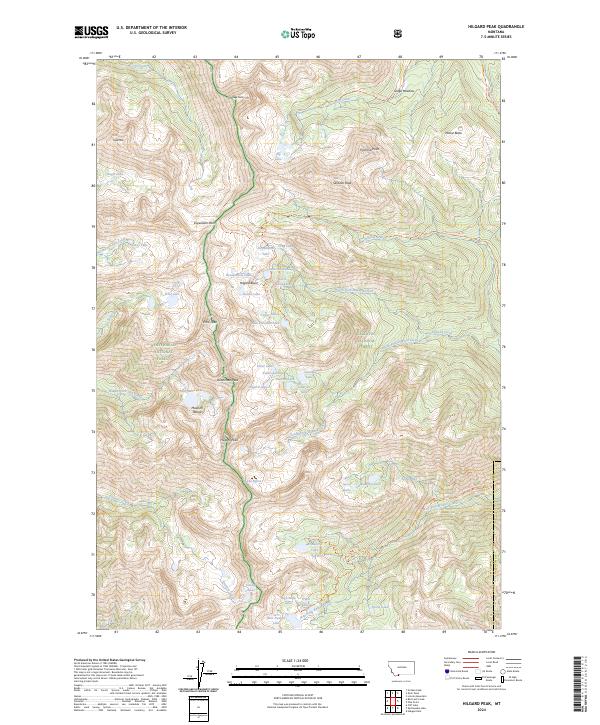 US Topo 7.5-minute map for Hilgard Peak MT