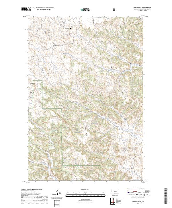 US Topo 7.5-minute map for Hodsdon Flats MT