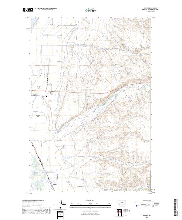 US Topo 7.5-minute map for Holker MT