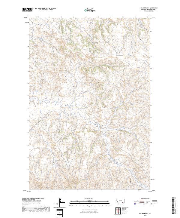 US Topo 7.5-minute map for Holmes Ranch MT