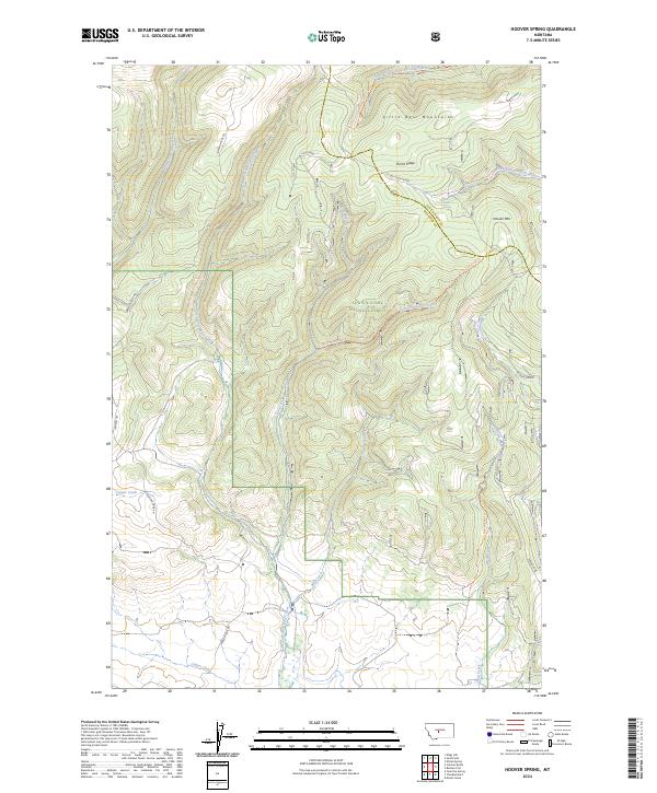 US Topo 7.5-minute map for Hoover Spring MT