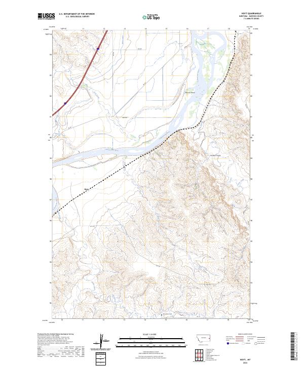 US Topo 7.5-minute map for Hoyt MT