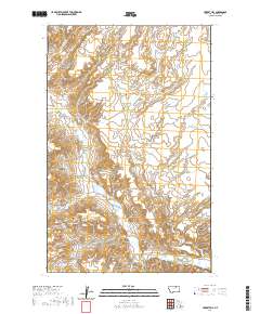 USGS US Topo 7.5-minute map for Hubert Hill MT 2020