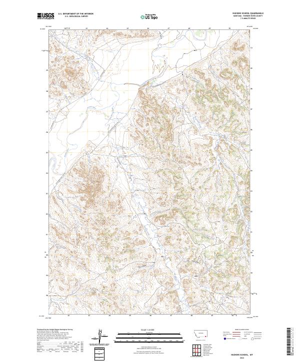 US Topo 7.5-minute map for Huckins School MT
