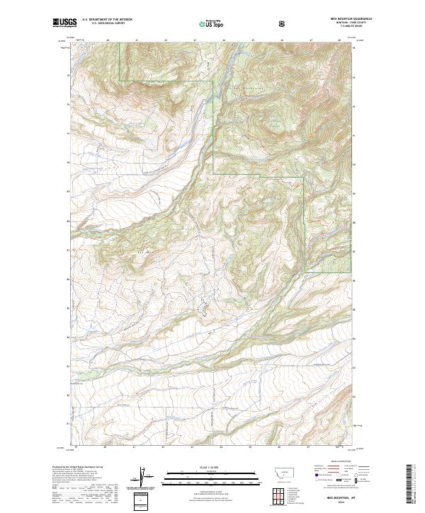 US Topo 7.5-minute map for Ibex Mountain MT