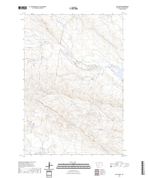 US Topo 7.5-minute map for Ikey Creek MT