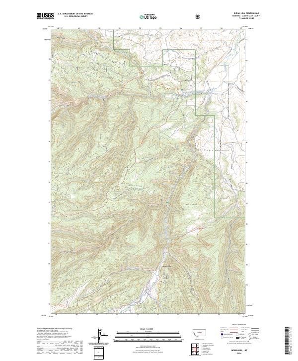 US Topo 7.5-minute map for Indian Hill MT
