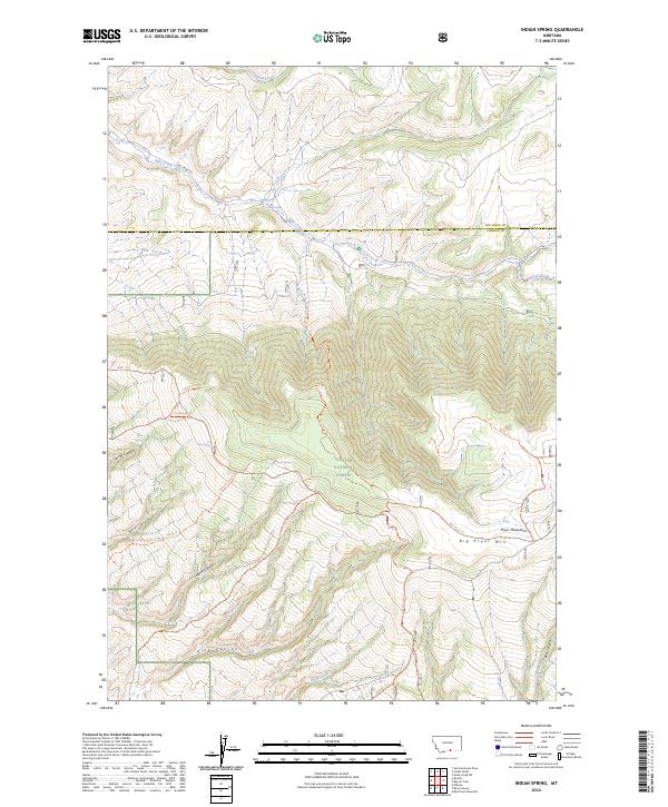 US Topo 7.5-minute map for Indian Spring MT