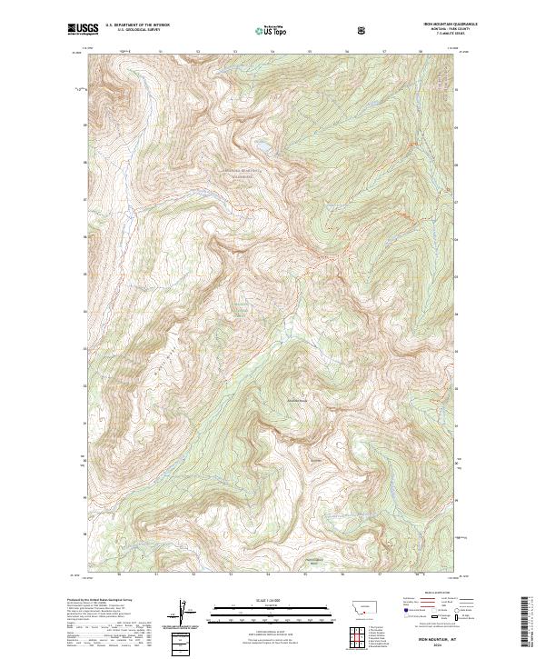 US Topo 7.5-minute map for Iron Mountain MT