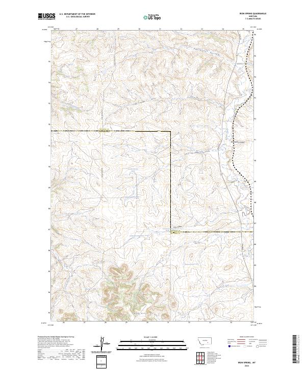 US Topo 7.5-minute map for Iron Spring MT