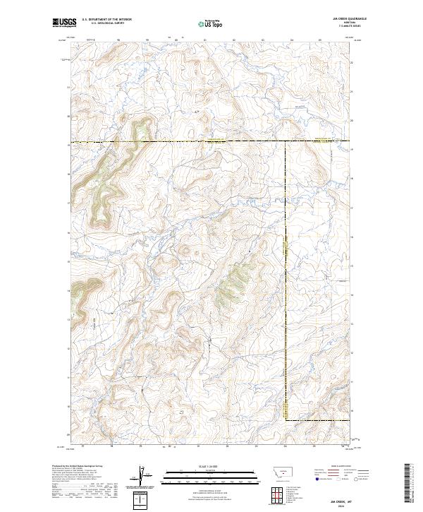 US Topo 7.5-minute map for Jim Creek MT