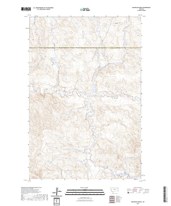 US Topo 7.5-minute map for Kincheloe Ranch MT