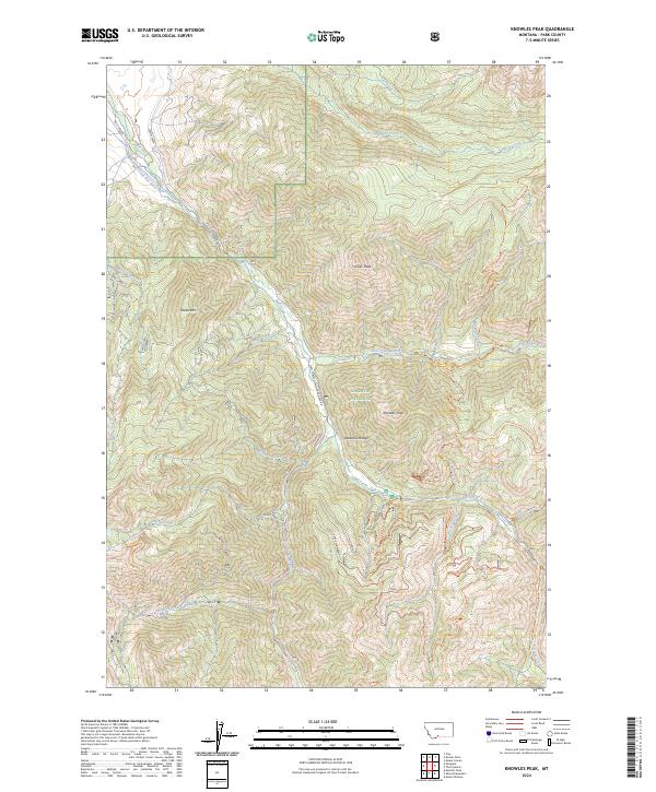 US Topo 7.5-minute map for Knowles Peak MT