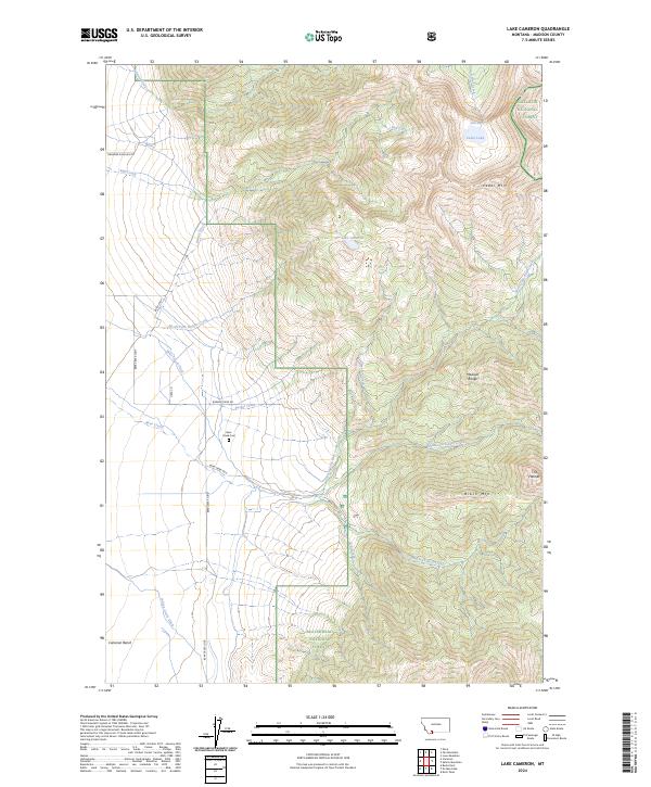 US Topo 7.5-minute map for Lake Cameron MT