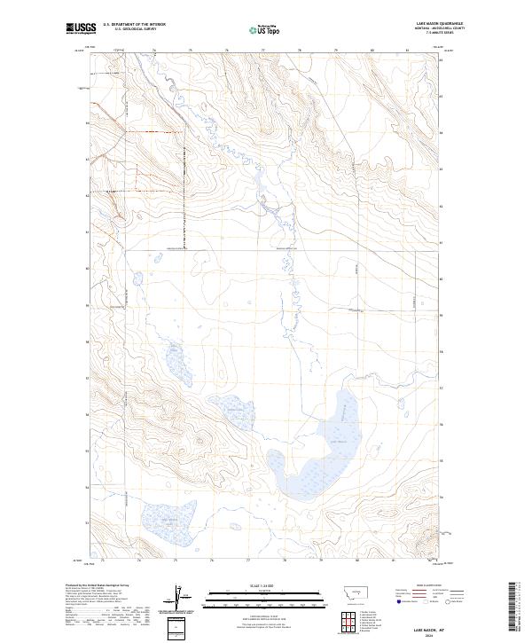 US Topo 7.5-minute map for Lake Mason MT