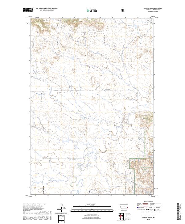 US Topo 7.5-minute map for Lampkin Gulch MT