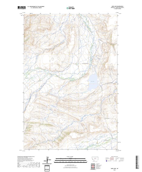 US Topo 7.5-minute map for Lebo Lake MT