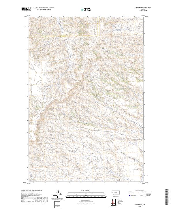 US Topo 7.5-minute map for Lemon Ranch MT