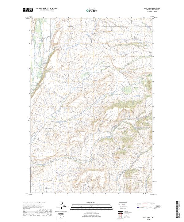 US Topo 7.5-minute map for Lena Creek MT